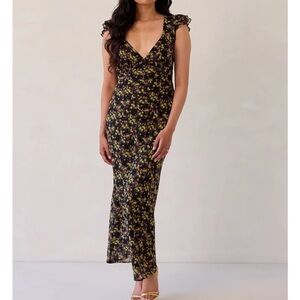 Park & Fifth Floral Black Dress